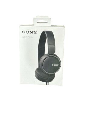 Sony MDR-ZX110 Wired Stereo Headphones With 3.5mm Jack Black Foldable Design New